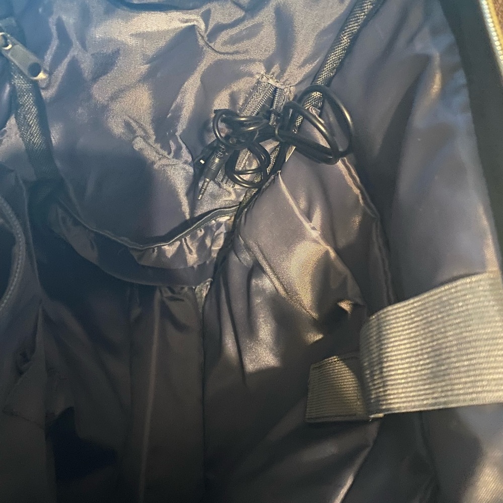 Black backpack purse